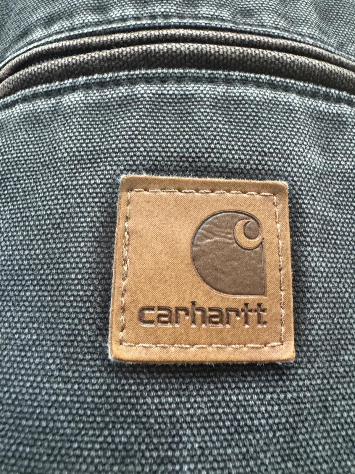 Carhartt Detroit Jacket Black Faded Brown Collar Size M J97 BLK RARE VTG Vintage