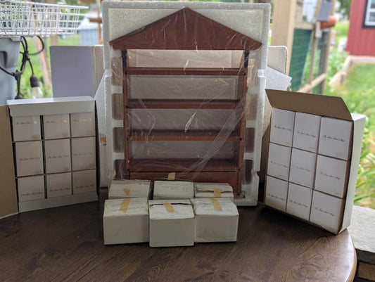 1989 Lenox Spice Village Set of 24 Jars with Rack – Complete Vintage Kitchen Decor