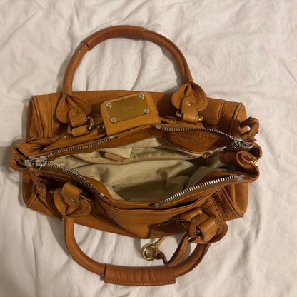 TanBrown Leather Chloé Paddington Handbag with Gold Hardware