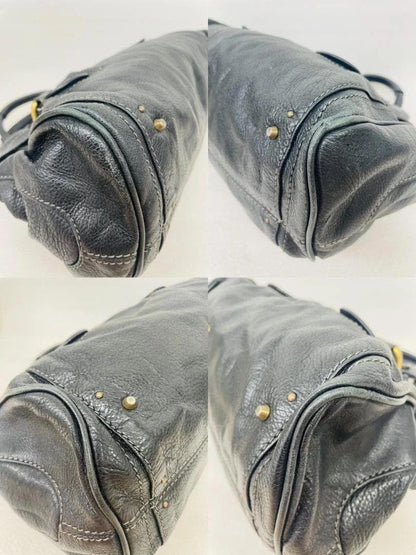 Chloe Paddington Leather Handbag Black Authentic