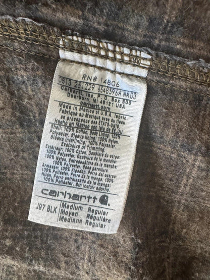 Carhartt Detroit Jacket Black Faded Brown Collar Size M J97 BLK RARE VTG Vintage