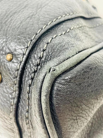 Chloe Paddington Leather Handbag Black Authentic