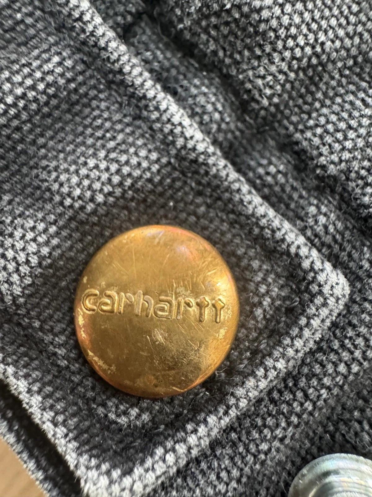 Carhartt Detroit Jacket Black Faded Brown Collar Size M J97 BLK RARE VTG Vintage