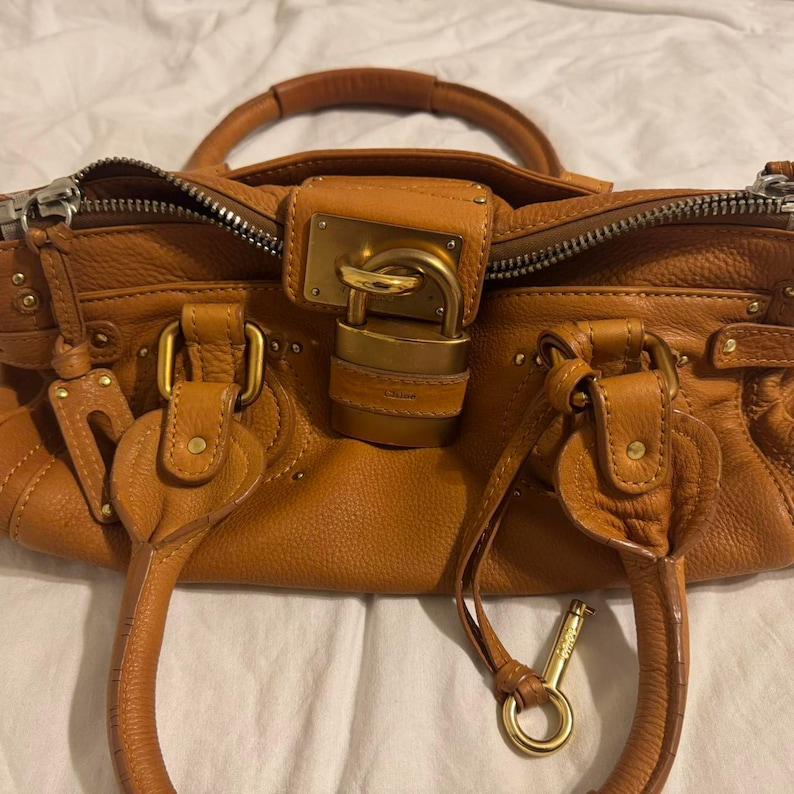 TanBrown Leather Chloé Paddington Handbag with Gold Hardware